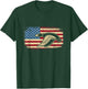 USA Flag Patriotic American Waterfowl Duck Hunting Men T-Shirt - T-Shirt | Forest