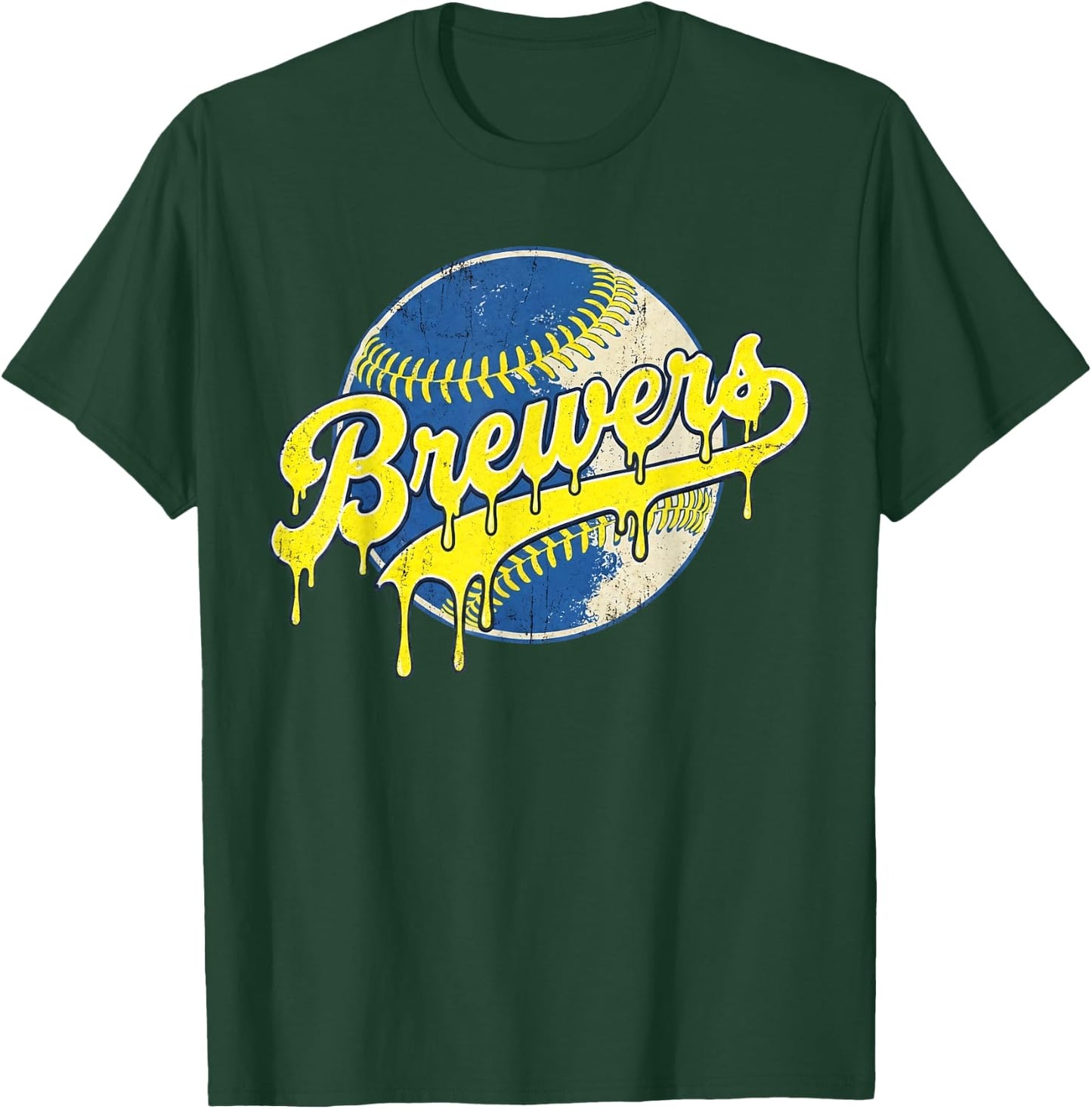 Retro Brewers Drip Vintage Gift Women Boys Girls T-Shirt - T-Shirt | Forest
