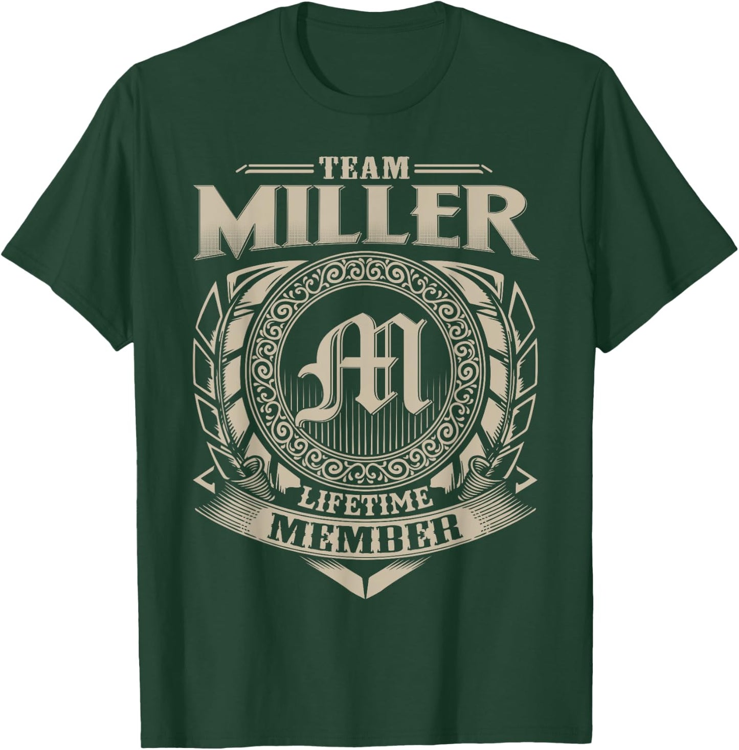 Team MILLER Lifetime Member Vintage MILLER Family T-Shirt - T-Shirt | Forest