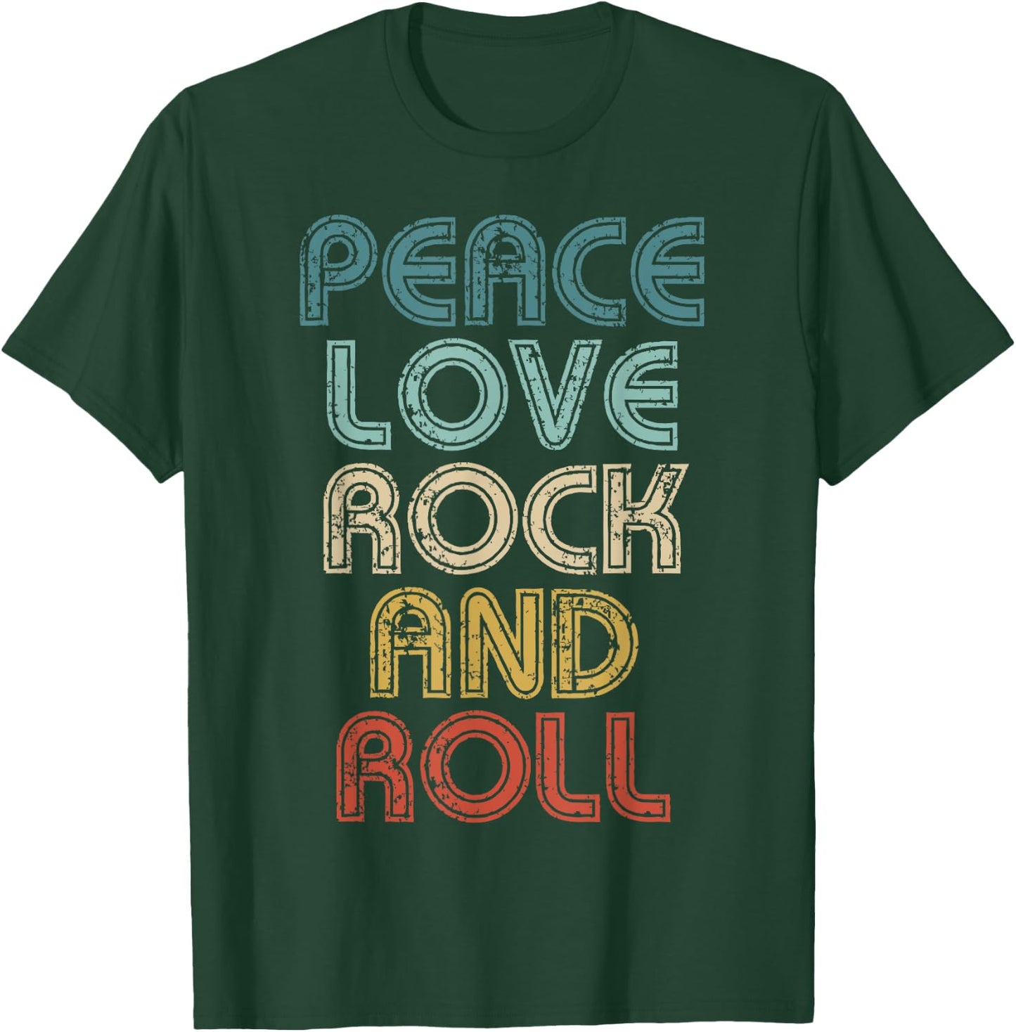 Peace Love Rock And Roll Rock´n´Roll Music T-Shirt - T-Shirt | Forest