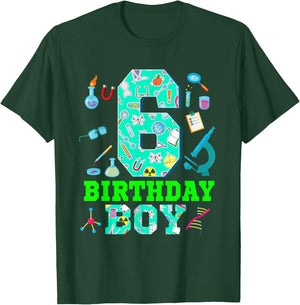 Science 6th Birthday 6 Year Old Boy Future Scientist T-Shirt - T-Shirt | Forest