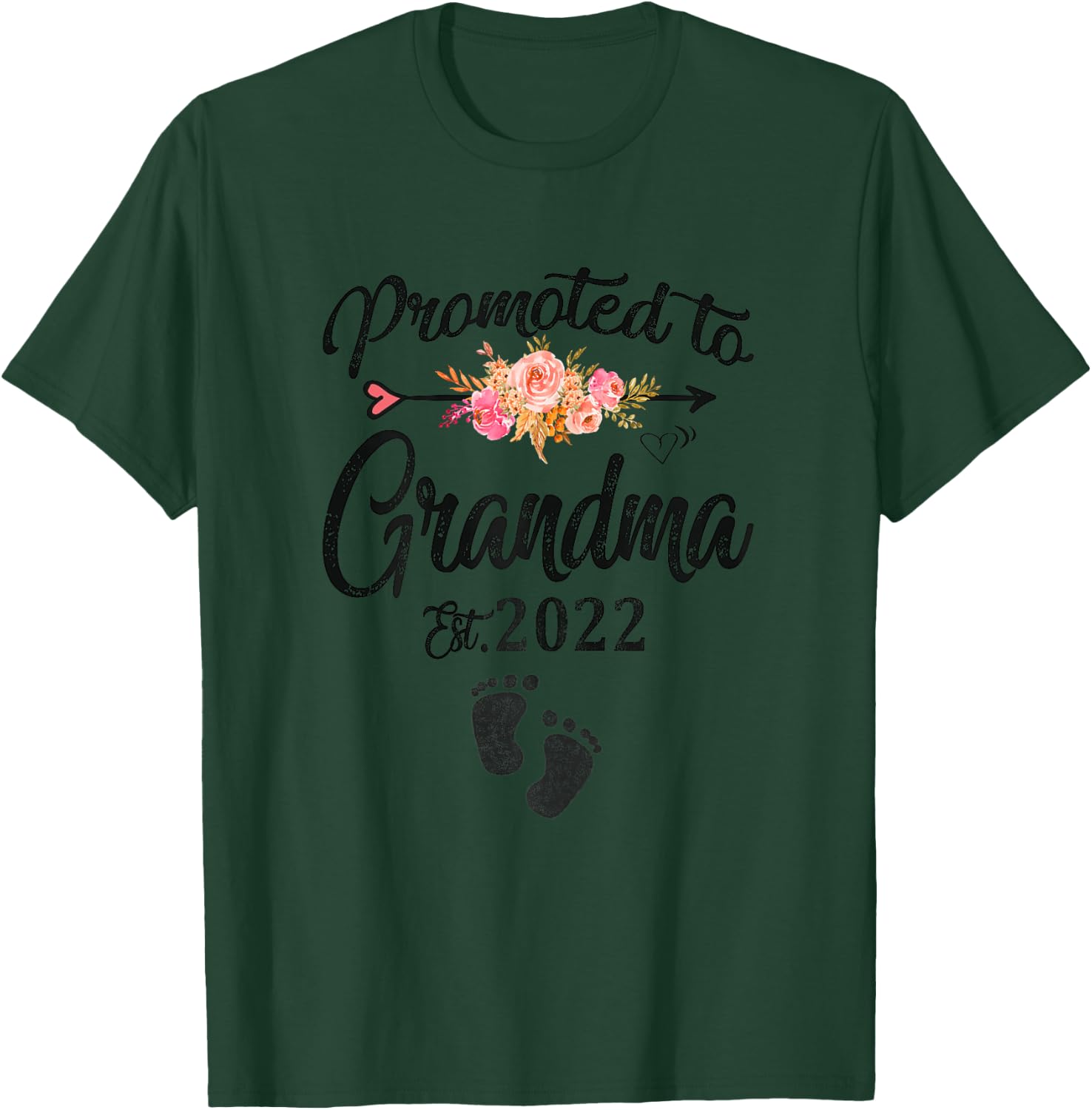 Promoted To Grandma 2022 First Time Grandma New Grandmother T-Shirt - T-Shirt | Forest