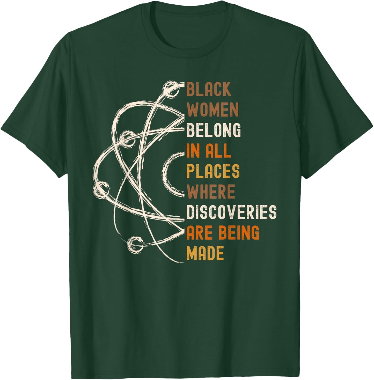 Black Women in Science, Girls in STEM Math, African Melanin T-Shirt - T-Shirt | Forest