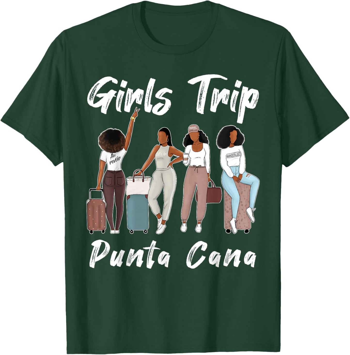 Punta Cana Girls Trip 2026 Funny Best Friends Summer Holiday T-Shirt - T-Shirt | Forest