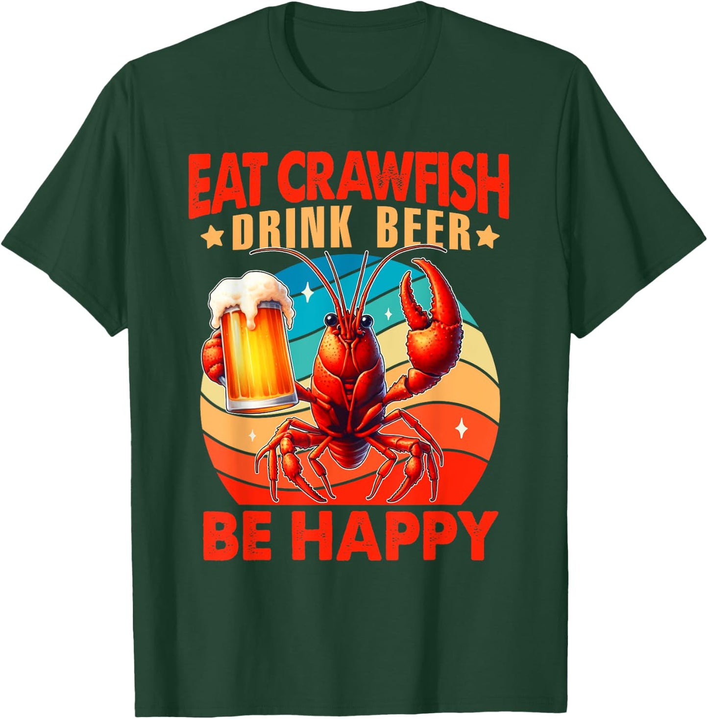 Crawfish & Beer That's Why I'm Here Cajun Beer Party T-Shirt - T-Shirt | Forest