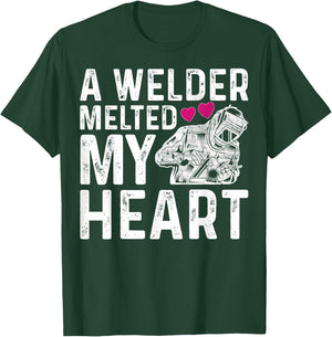 A Welder Melted My Heart Outfit For Wife Girlfriend T-Shirt - T-Shirt | Forest