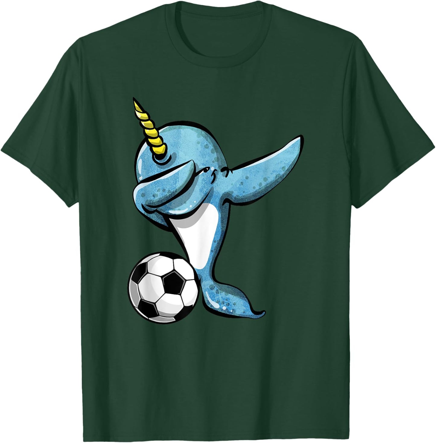 Dabbing Narwhal - Soccer Lovers Jersey Football Fans Sport T-Shirt - T-Shirt | Forest