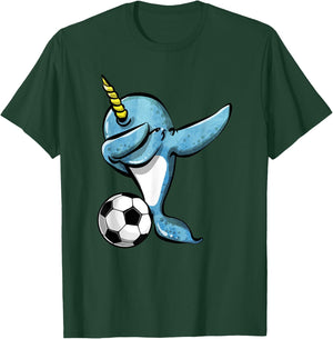 Dabbing Narwhal - Soccer Lovers Jersey Football Fans Sport T-Shirt - T-Shirt | Forest