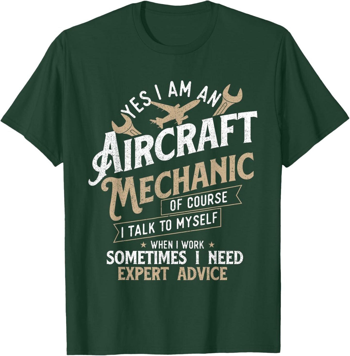 Yes I Am An Aircraft Mechanic - Airplane Aviation Technician T-Shirt - T-Shirt | Forest