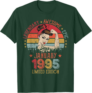 Legendary Awesome Epic Limited Edition Since January 1995 T-Shirt - T-Shirt | Forest