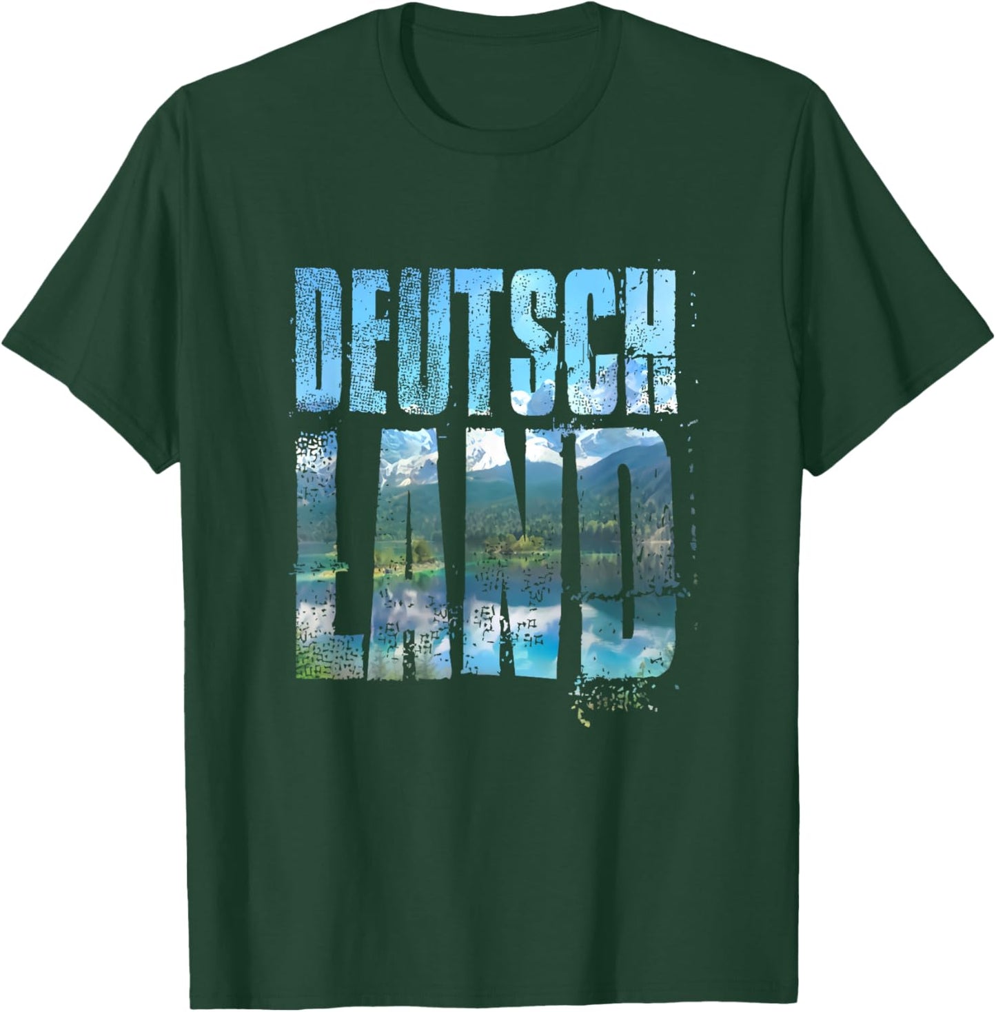 Germany Mountains and Sea Word Art - Germany Text T-Shirt - T-Shirt | Forest