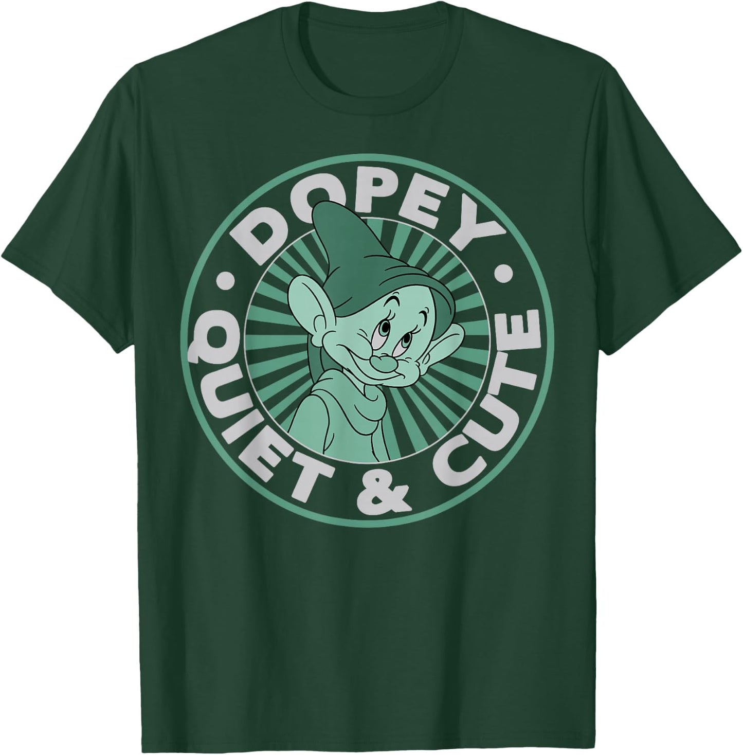 Disney Snow White Dopey Quiet & Cute Graphic T-Shirt - T-Shirt | Forest