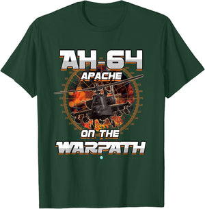 Helicopter AH-64 Apache Gift Veterans T-Shirt - T-Shirt | Forest