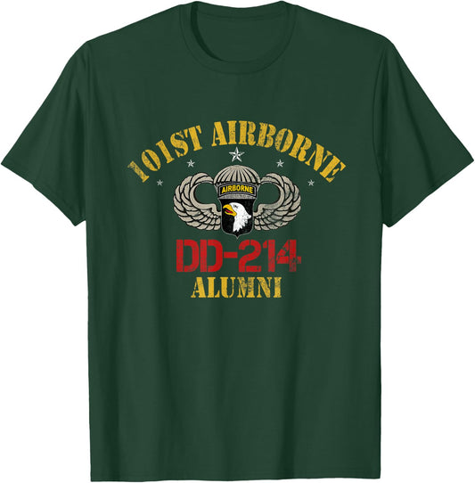 U.S Army 101st Airborne DD-214 Alumni Veterans Day Gift Men T-Shirt - T-Shirt | Forest