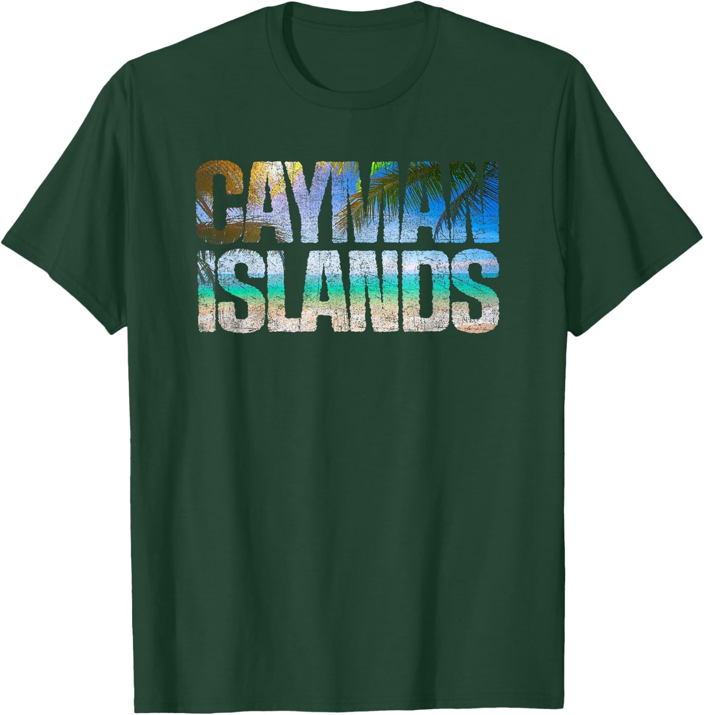 Retro Grand Cayman Islands Beach Vintage Vacation Souvenir T-Shirt - T-Shirt | Forest