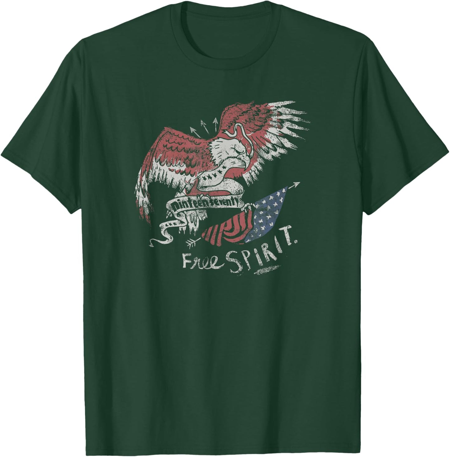 Trendy Vintage Free Spirit American Eagle T-Shirt - T-Shirt | Forest