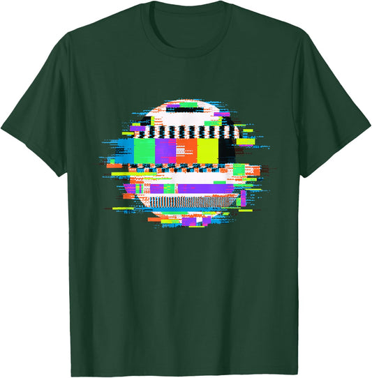 Glitch TV Static Trippy Glitch TV Screen Art T-Shirt - T-Shirt | Forest