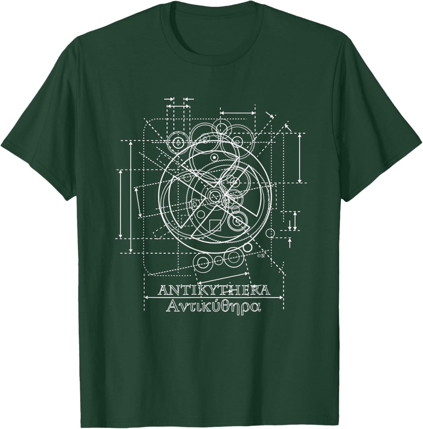 Antikythera Mechanism Drawing T-Shirt - T-Shirt | Forest