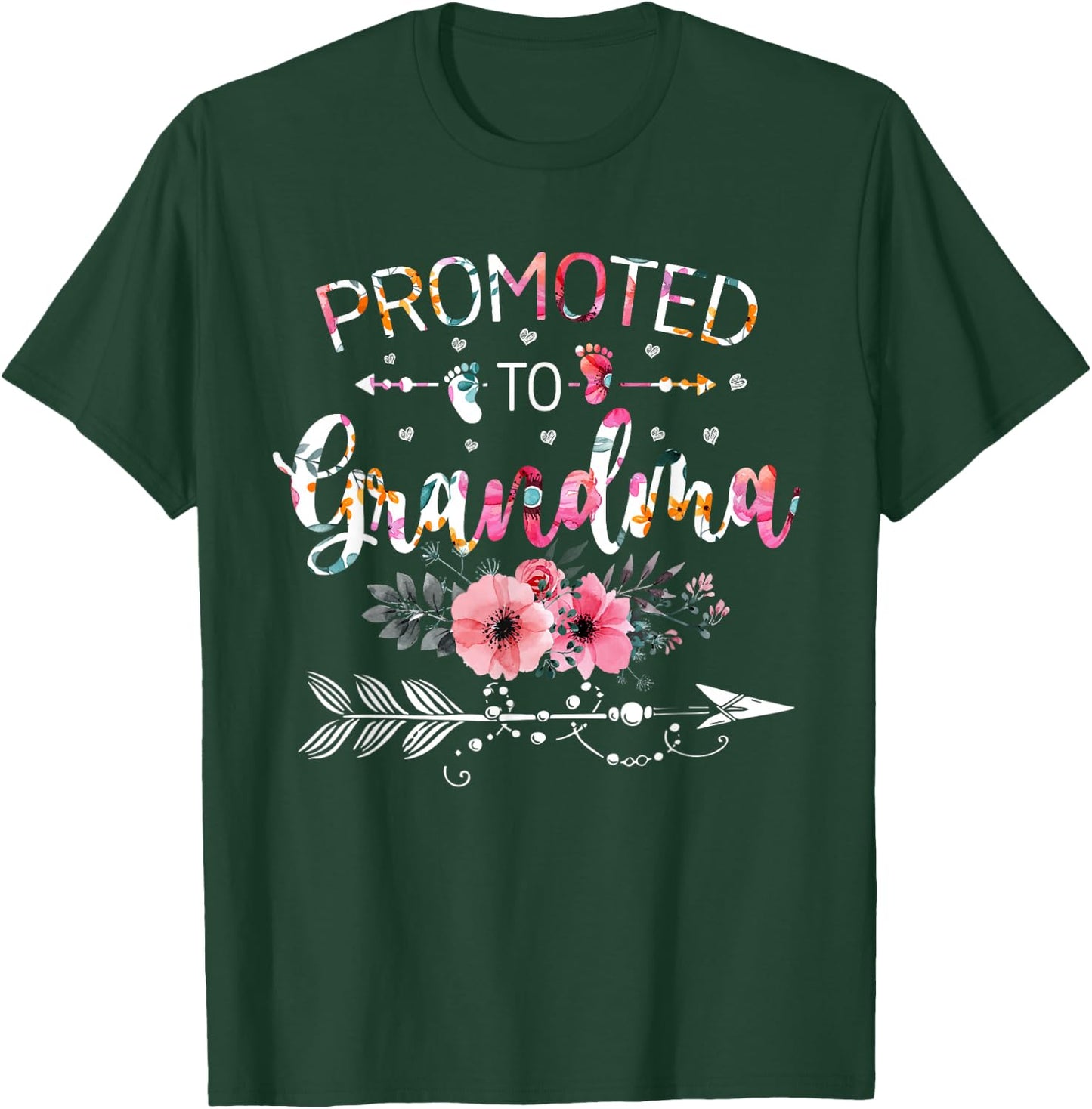 Promoted To Grandma Announcement New Grandma Mothers Day T-Shirt - T-Shirt | Forest