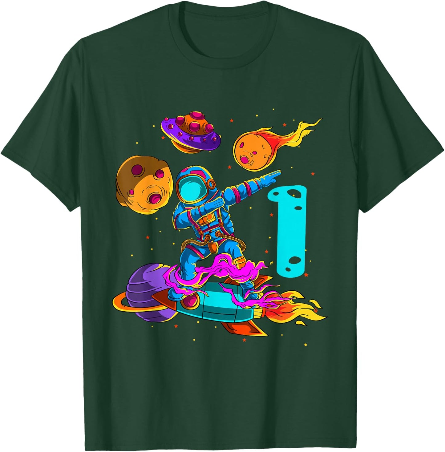 1 year Birthday Boy Astronaut 1st Birthday Boys Astronaut T-Shirt - T-Shirt | Forest