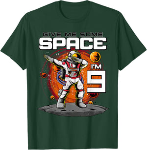 9th Birthday Astronaut Give Me Some Space I'm 9 Years Old T-Shirt - T-Shirt | Forest