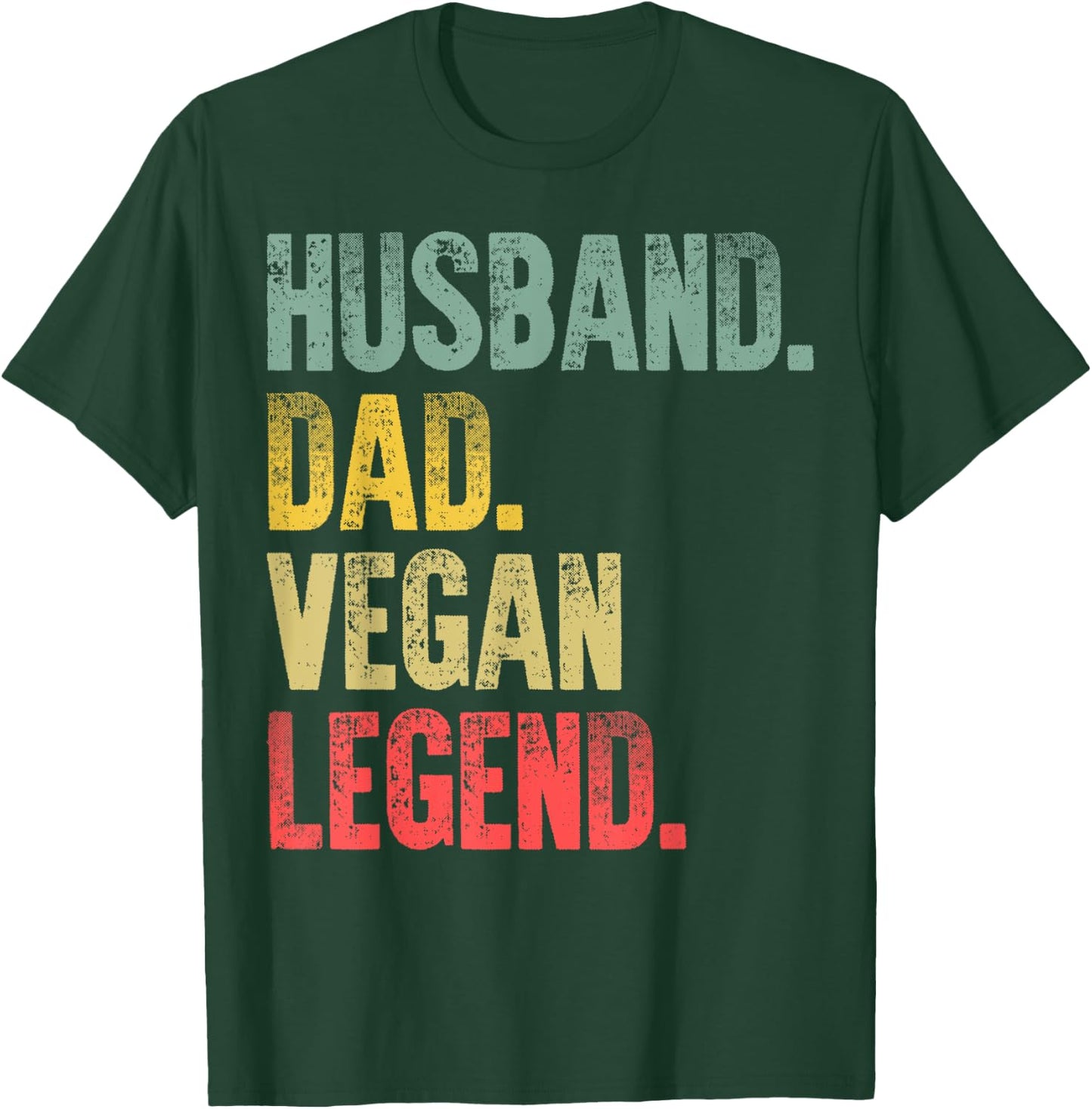 Funny Vintage Gift Husband Dad Vegan Legend Retro T-Shirt - T-Shirt | Forest