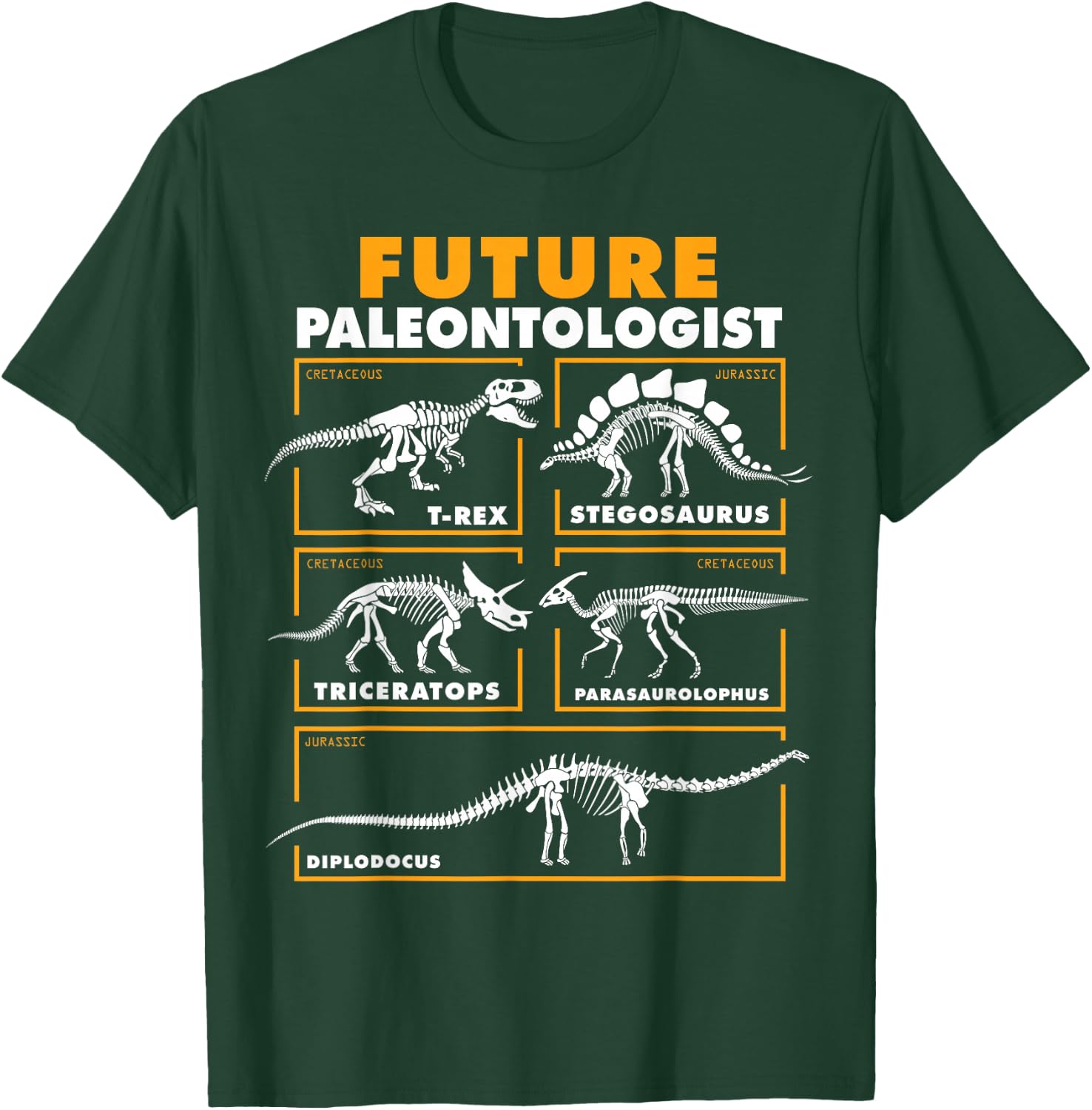 Future Paleontologist Dinosaur Fossil Paleontology Kids Boys T-Shirt - T-Shirt | Forest