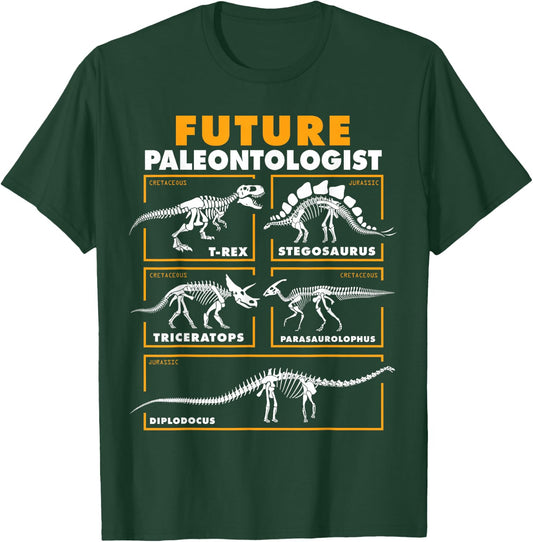 Future Paleontologist Dinosaur Fossil Paleontology Kids Boys T-Shirt - T-Shirt | Forest