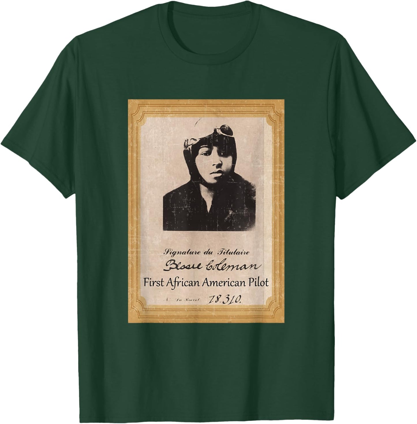 Bessie Coleman First African American Pilot T-Shirt - T-Shirt | Forest