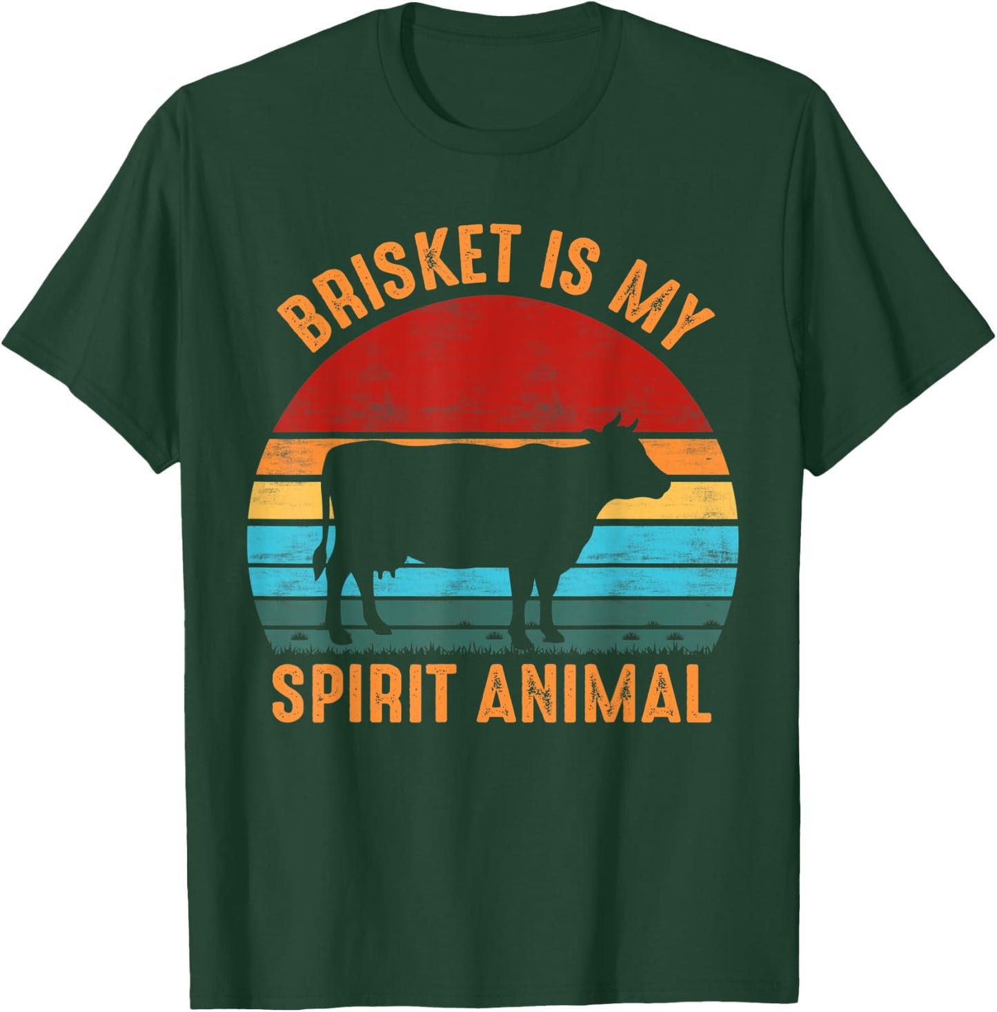 Brisket Is My Spirit Animal Funny Grilling BBQ T-Shirt - T-Shirt | Forest