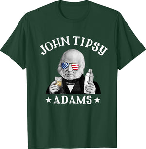 John Tipsy Adams President John Quincy Adams 4th Of July Men T-Shirt - T-Shirt | Forest