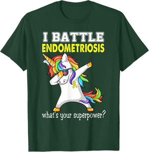 Unicorn I Battle Endometriosis Awareness T-Shirt - T-Shirt | Forest