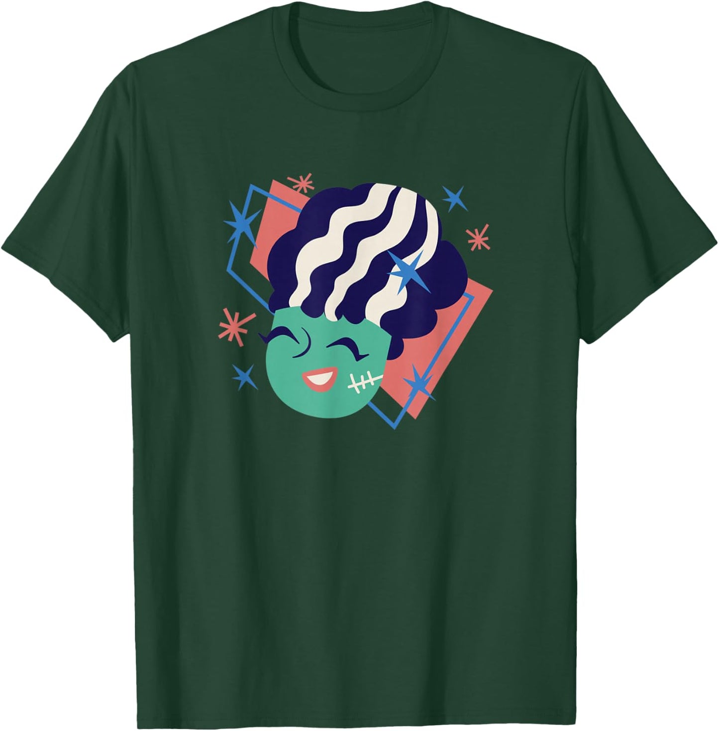 Mid Century Cartoon Bride of Frankenstein T-Shirt - T-Shirt | Forest