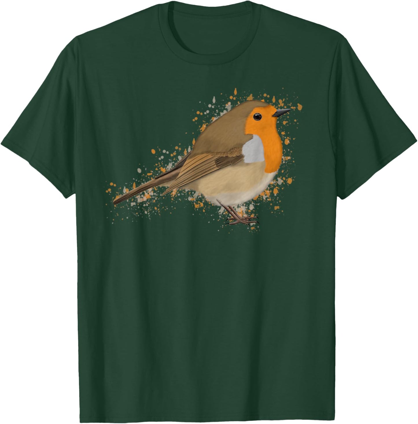 Robin Bird Birder Birdlover Birdwatcher Animal Biologist T-Shirt - T-Shirt | Forest
