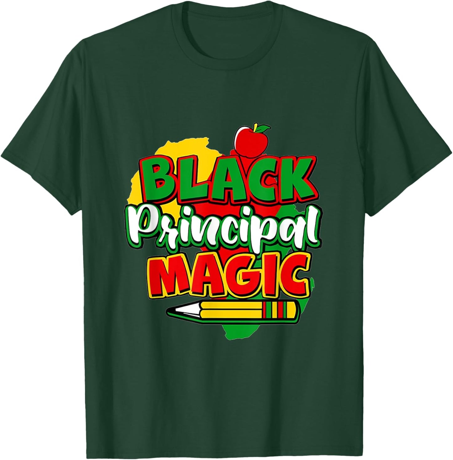 Black Principal Magic Black History Month T-Shirt - T-Shirt | Forest
