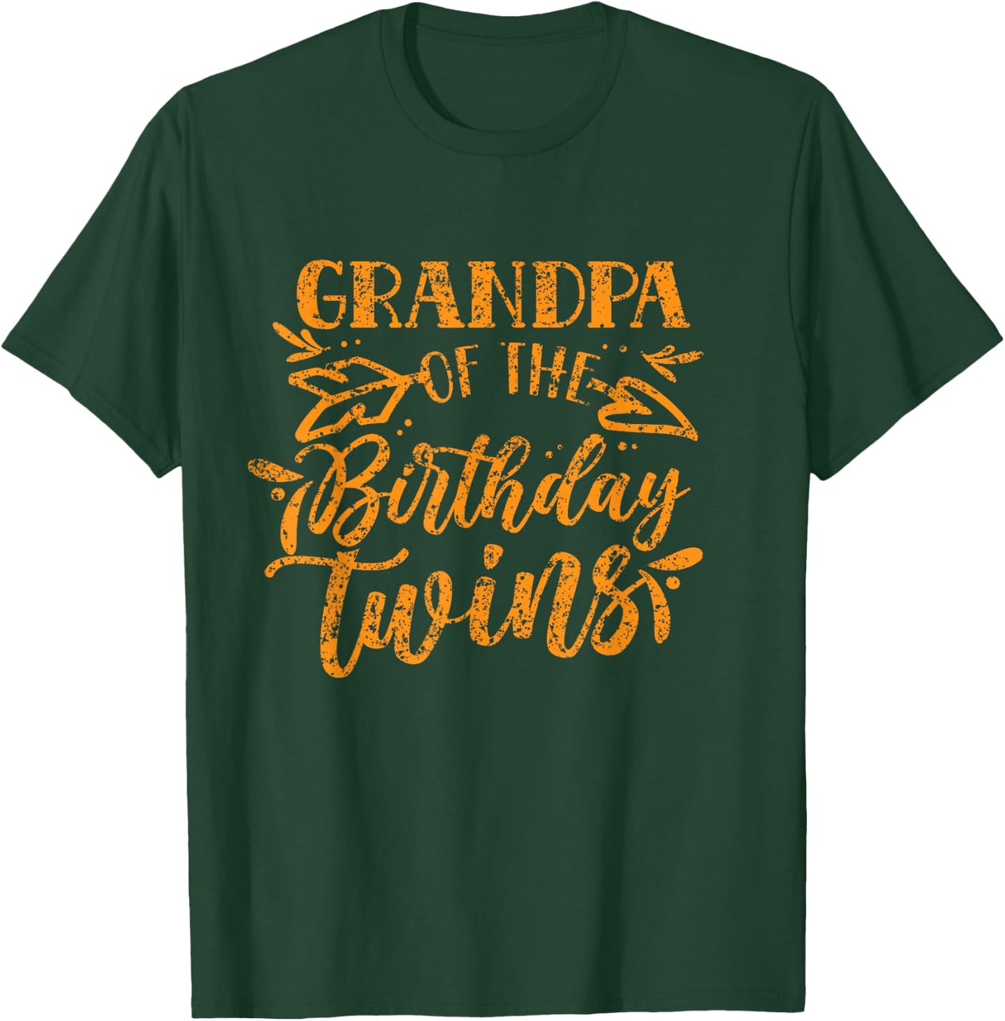 Grandpa Of The Birthday Twins Celebrate Twin Cute Granddad T-Shirt - T-Shirt | Forest