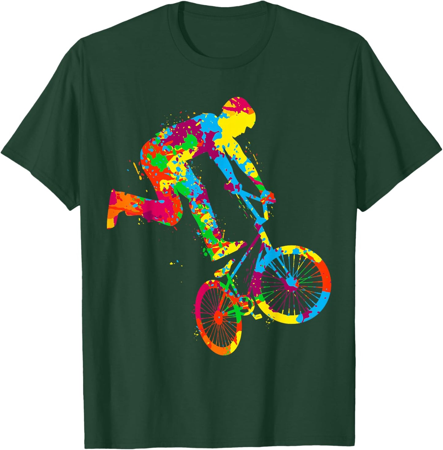 BMX Bike Stunt Rider Boys Children T-Shirt - T-Shirt | Forest
