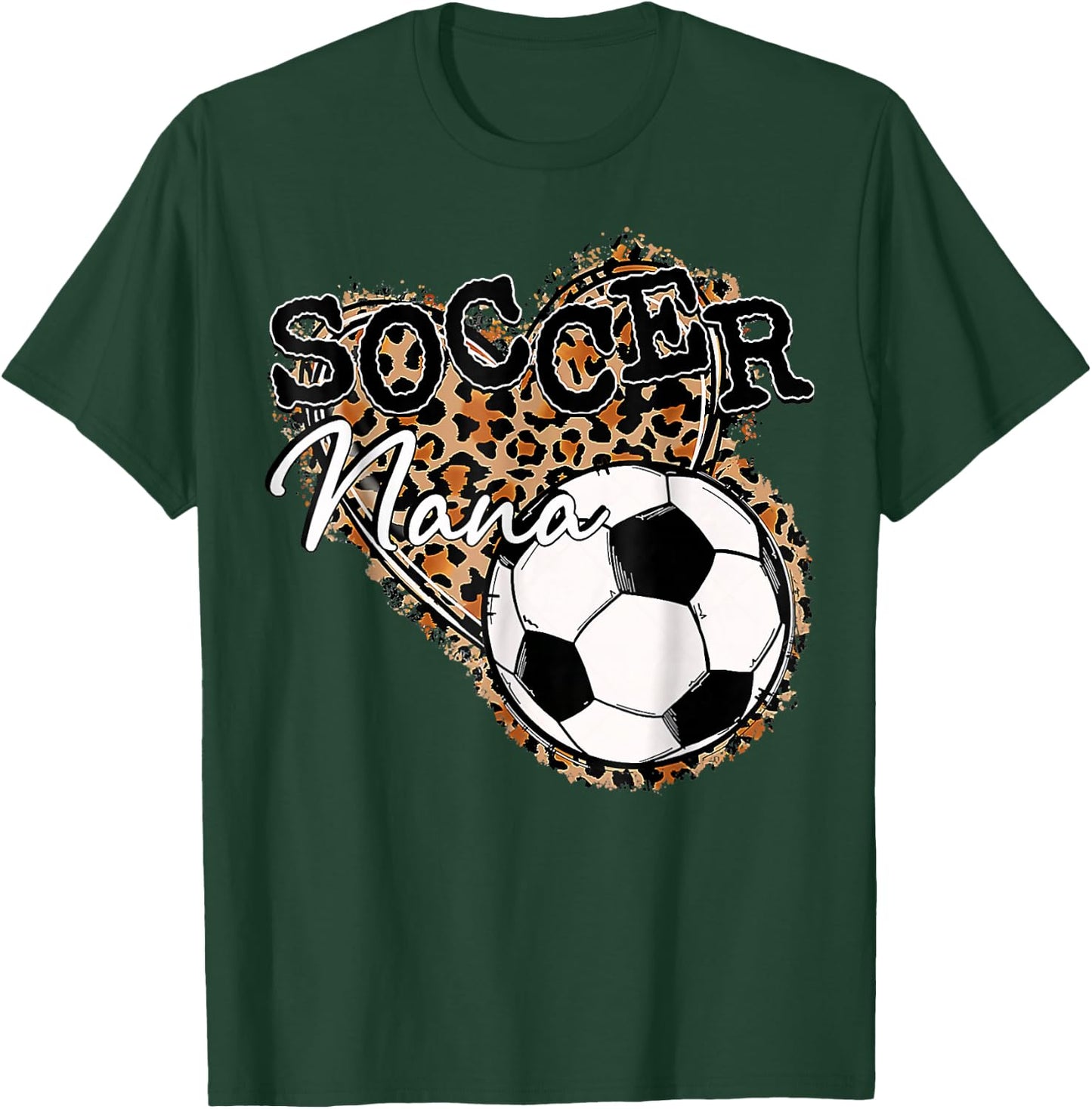 Soccer Nana Leopard Mother's Day T-Shirt - T-Shirt | Forest
