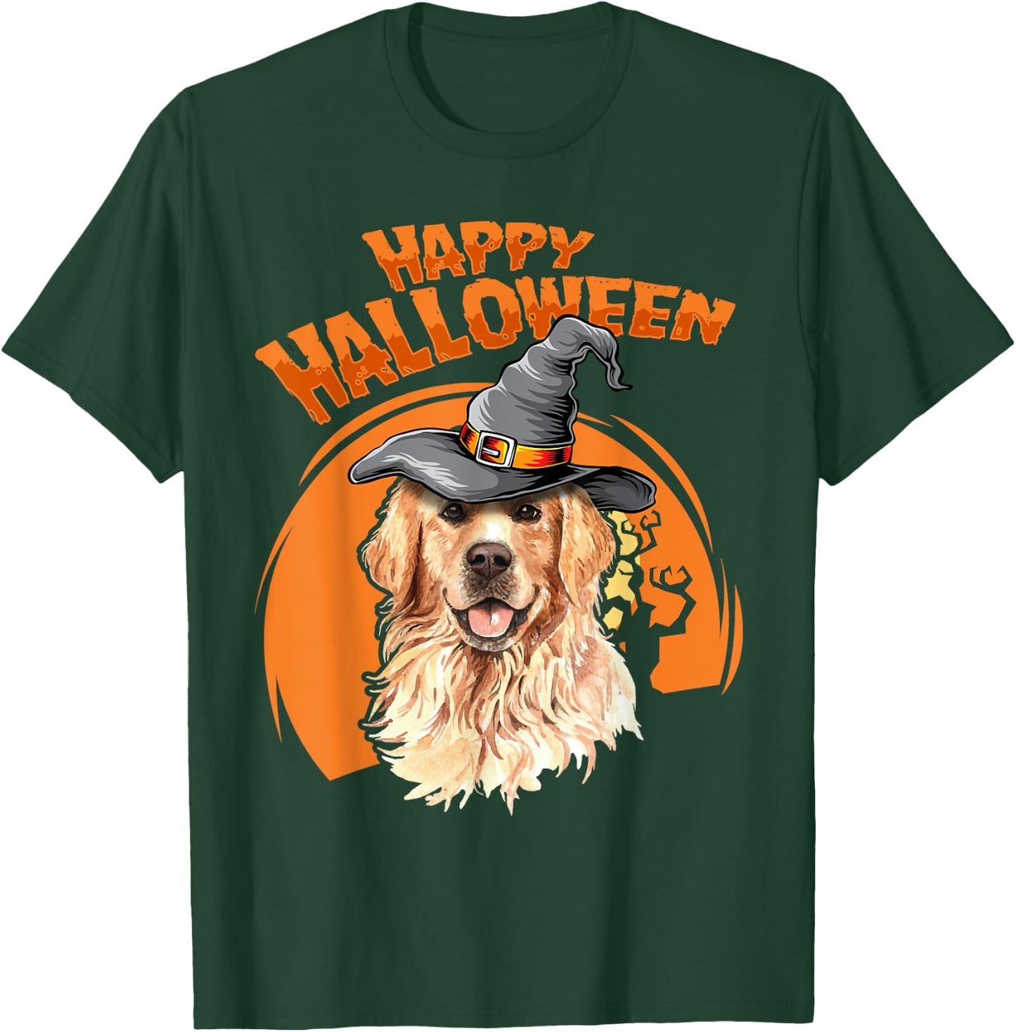 Golden Retriever Costumes For Halloween Dog Halloweenie Men Women Kids T-Shirt - T-Shirt | Forest