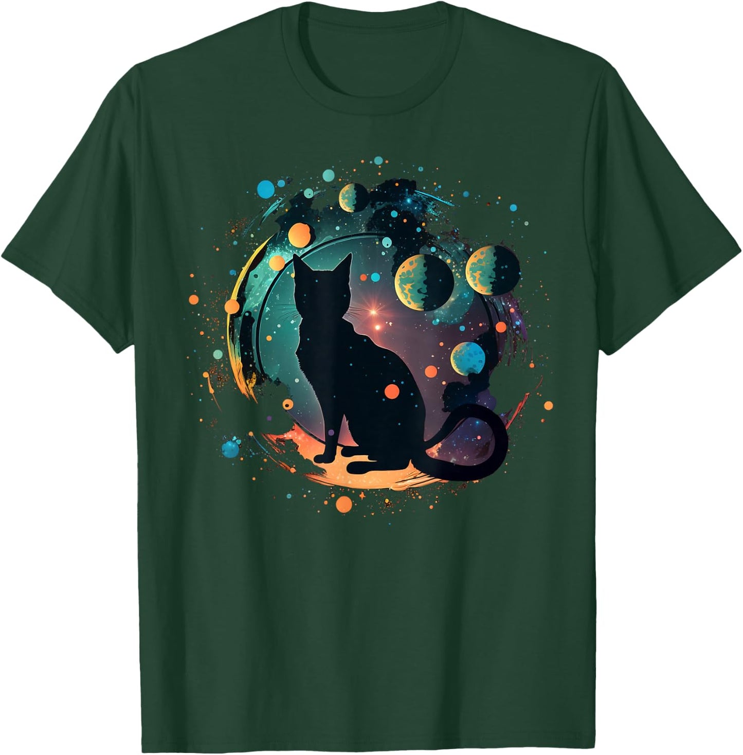 Astronaut Cat or Funny Space Cat on Galaxy Cat Women Kids T-Shirt - T-Shirt | Forest