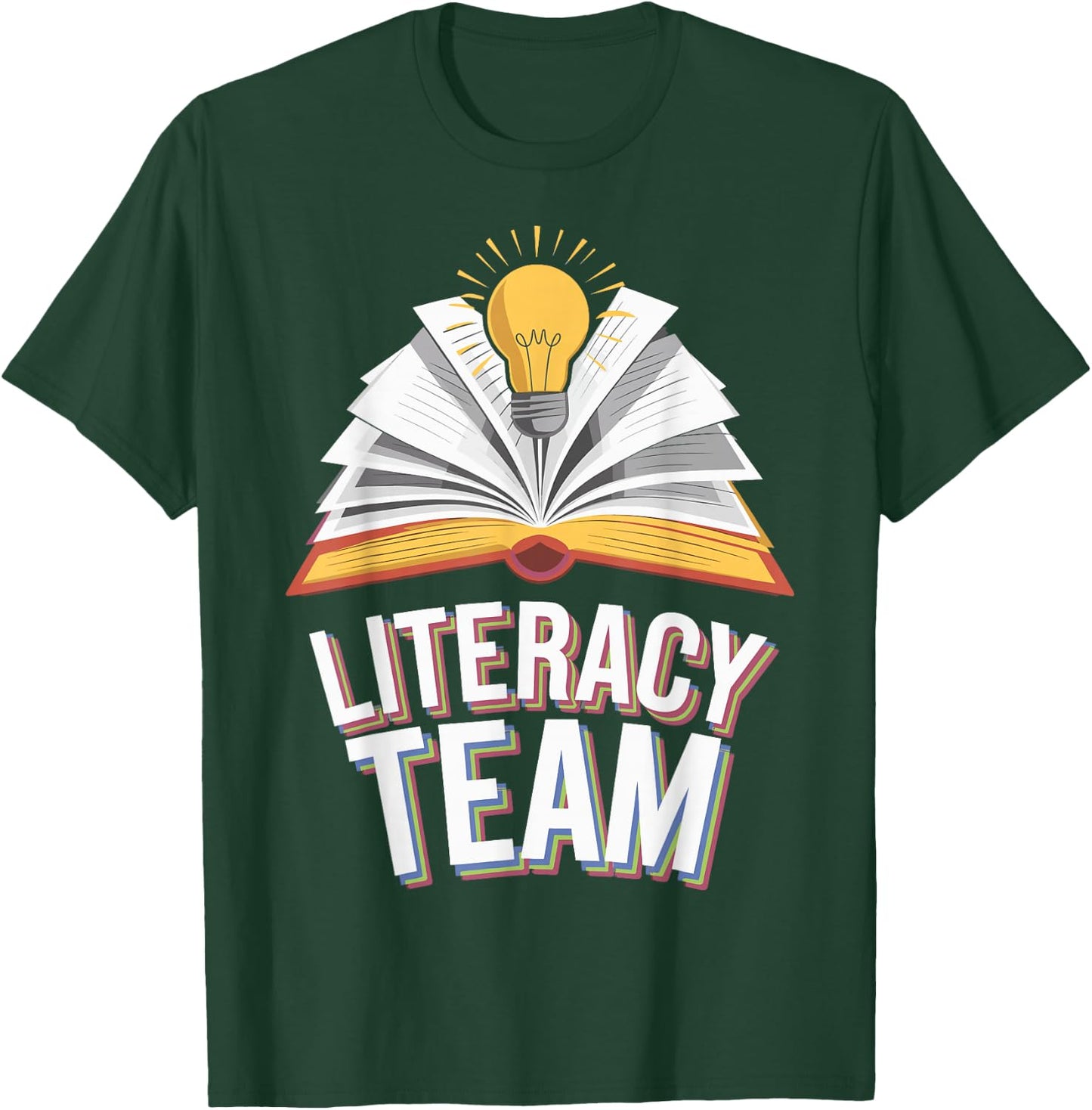 Literacy Team Teacher T-Shirt - T-Shirt | Forest