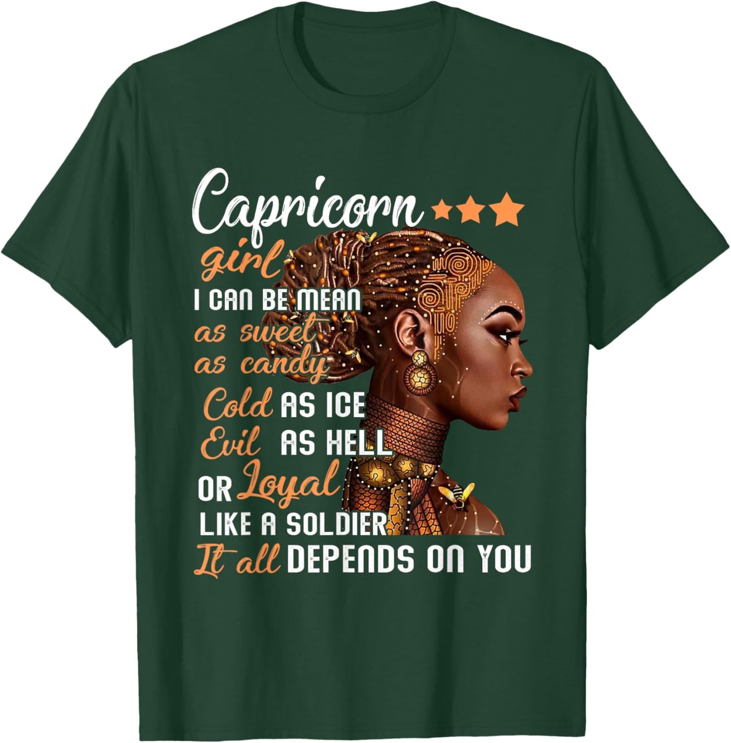 Birthday Gift Capricorn Girl December or January Women T-Shirt - T-Shirt | Forest