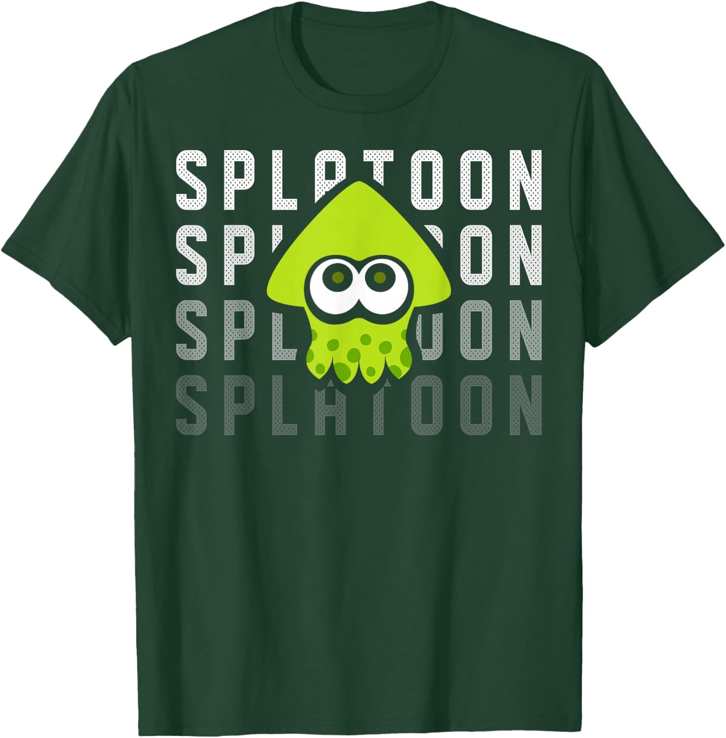 Nintendo Splatoon Gradient Green Squid Graphic T-Shirt - T-Shirt | Forest
