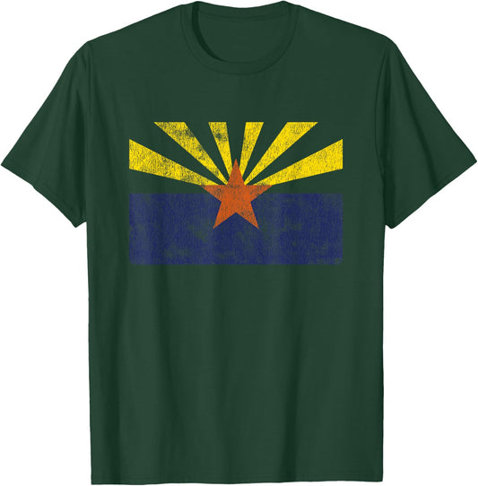 Vintage Arizona Flag AZ T-Shirt - T-Shirt | Forest