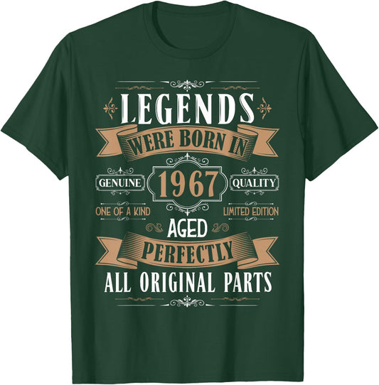 Legends Born in 1967 58th Birthday 58 Years Old Bday Men T-Shirt - T-Shirt | Forest