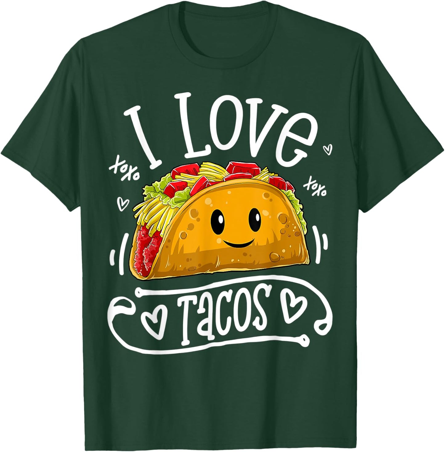 I Love Tacos T shirt Women Men Kids Boys Taco Cinco De Mayo T-Shirt - T-Shirt | Forest