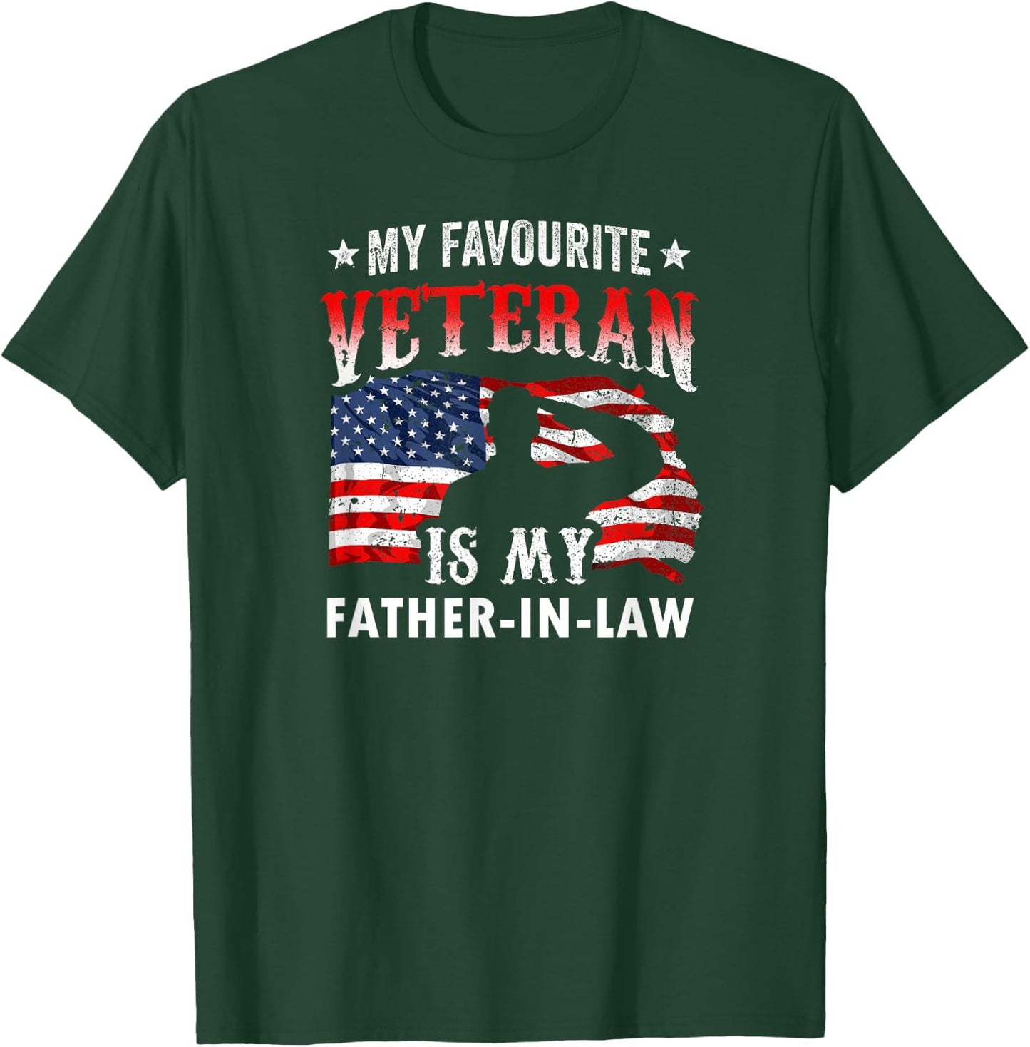 My Favorite Veteran Is My Father-In-Law Family Veteran's Day T-Shirt - T-Shirt | Forest