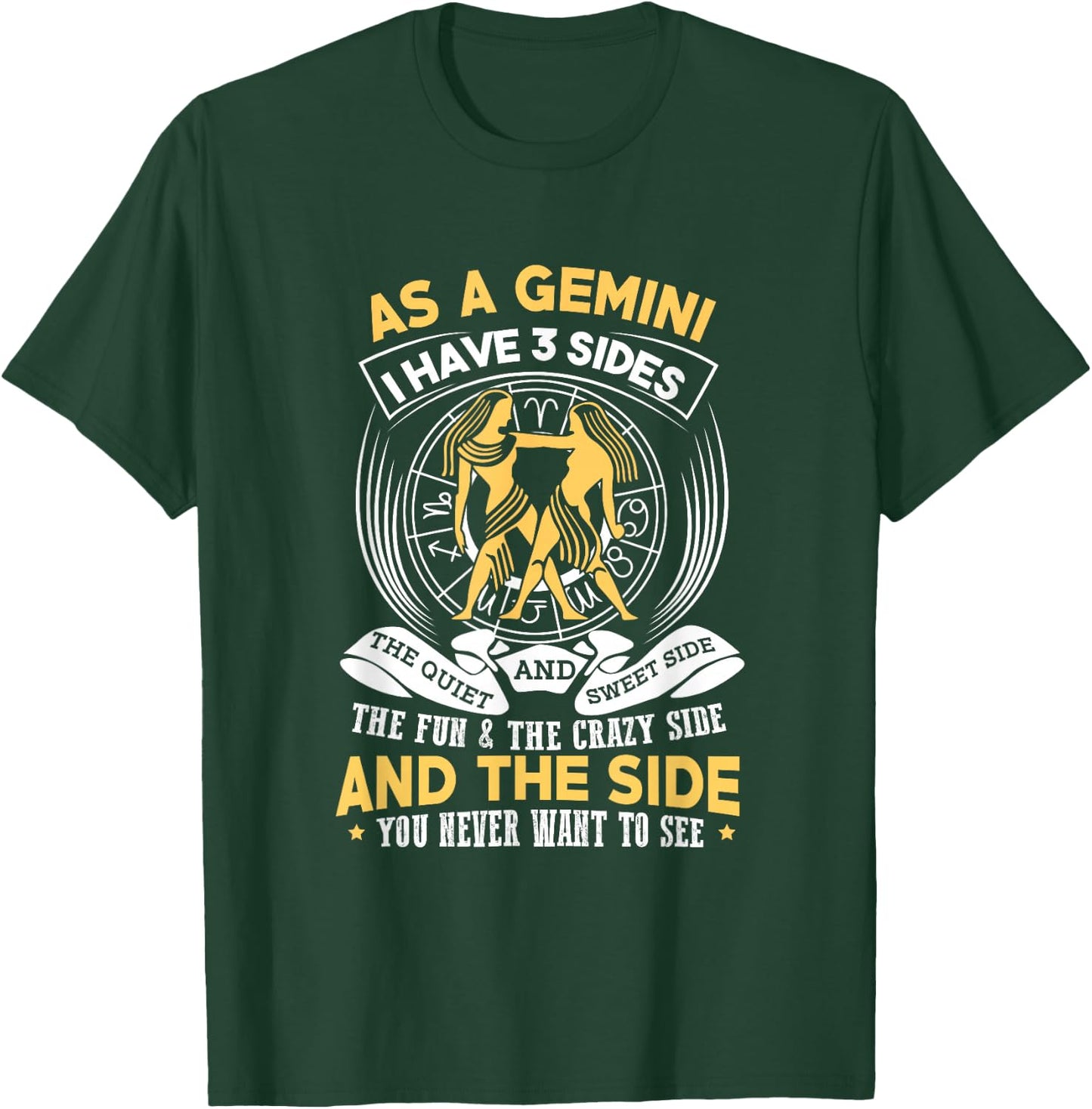 Gemini Shirt Zodiac Sign Gift Astrology T-Shirt - T-Shirt | Forest