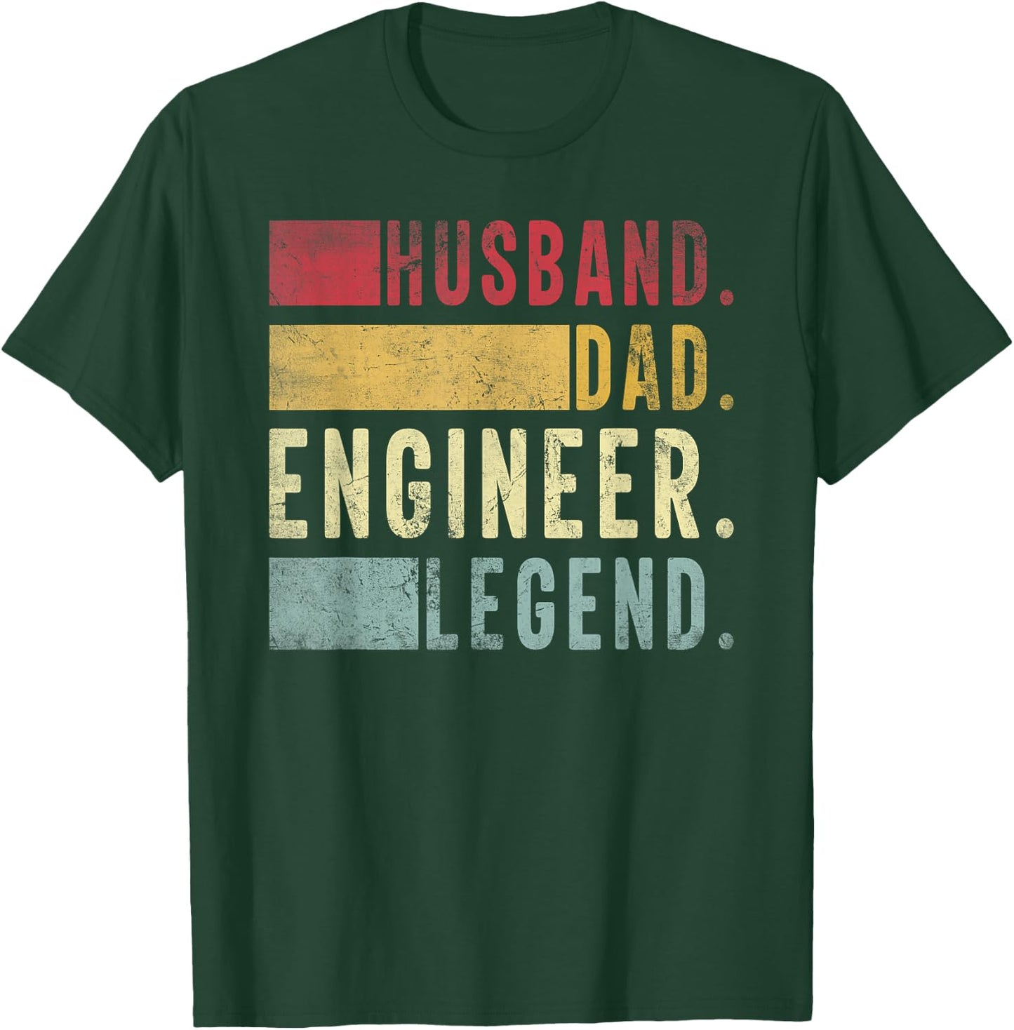 Husband Dad Engineer Legend Father's Day Engineer Dad T-Shirt - T-Shirt | Forest