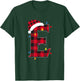 Awesome Letter E Initial Name Buffalo Plaid Christmas Pajama T-Shirt - T-Shirt | Forest